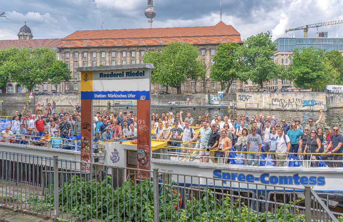 Participants on the Berlin tour, on the social excursion organised by CAS. Picture: Noemi Caraban / (CERN)