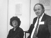 Ted Wilson and his assistant, Suzanne von Wartburg, during an EPAC meeting in 1994.