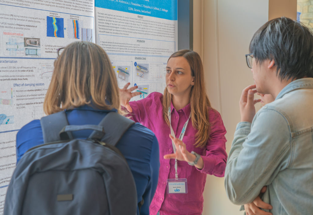 Michela Neroni during a poster session